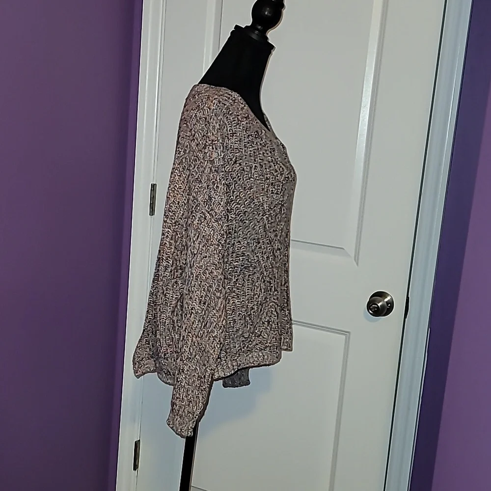 Express Women's Knit Cut Out Back Oversized Sweater - Multicolor Sz: S